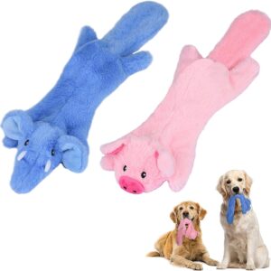 SHOKUTO Dog Toys, Interactive Dog Toys for Boredom, No Stuffing Squeaky Dog Toys, Durable Dog Chew Toys for Teeth Cleaning, Christmas Dog Toys Gifts for Puppy Small Medium Large Dogs