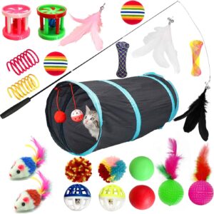 Mauts 23pcs Cat Toys Kitten Toys Cats Interactive Toys Set for Indoor Cats.