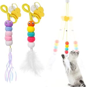 selcouth yyds Interactive Cat Toys for Indoor Cats Adult,Door Hanging Cat Toy for On Doorcase Doorknob Window(2Pcs)