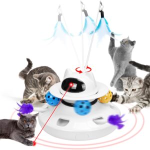 Bojafa Cat Toys Automatic Interactive: 4-in-1 Electric Kitten Toy for Indoor Cats Adult