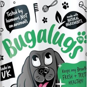 BUGALUGS Dog Breath Freshener Dental Care Foam. Clean Teeth, Healthy Gums & Fresh Breath - Natural Dog plaque remover & tartar remover for teeth - No Brushing Needed (Dog 210ml Foam)