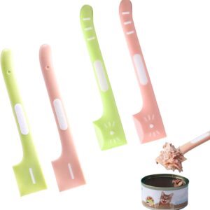 4 PACK Pet Food Can Supplies Mixing Spoons Food Canned Scoop for Cat Dog Feeding Can and Wet Food Storage