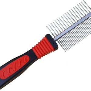 Bahob® Deshedding Tool & Pet Grooming Professional Metal Shedding Brush Pet Cat Dog Grooming Comb Trimmer Tool, Double Sided Fur Rake Tool 17 x 6cm