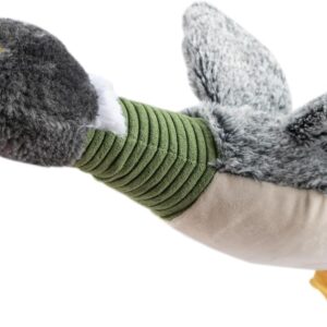 Best Pet Supplies Interactive Mallard Mates Dog Toy with Crinkle and Squeaky Enrichment for Small and Medium Breed Puppies or Dogs, Cute and Plush - Mallard Duck Wing (Gray), Small