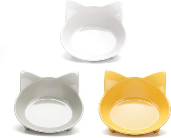 Cat Feeding Bowls Anti-slip Multi-purpose Cat Food Bowl Pet Water Bowl 3 Pack