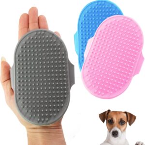 D.A.Y. Republic Dog Grooming Rubber Pet Mitt, Flexible Mitt that Stimulates Skin and Removes Loose Fur, Mess-free Suitable for Both Wet Dry Perfect Dogs, Cats, Rabbits with Long/Short/Curly Hair