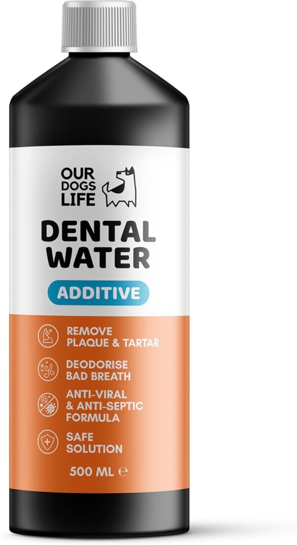 Dog Breath Freshener Dental Care Water Additive - Plaque & Tartar Remover, Bad Breath Deodorizer - Dog Teeth Cleaning Product - Dog Breath Freshener in Water 500ml