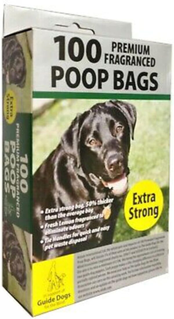 Doggy Poo Waste Bags With Tie Handles Odor Scented Doggy Waste Biodegradable Eco Friendly Dog Cats Poop Bags Box Pet Supplies Measure 26 X 34cm (100 Pc)