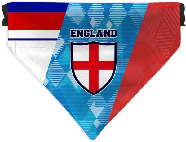 England - Euro's - Dog Bandana - 4 Sizes- Pet Football Accessory - Pet Clothing (M)