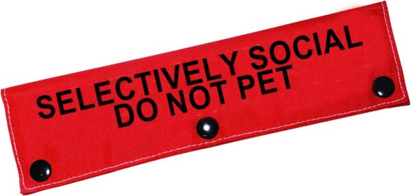 Funny Dog Leash Sleeve Selectively Social Do Not Pet Dog Leash Wrap Sleeve Pet Birthday Gift for Pets (Selectively Social-Sleeve)