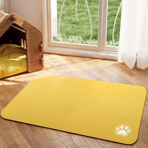 HotLive Pet Feeding Mat, Absorbent Dog Food Mat, No Stains Cat Bowl Mat for Food and Water, Easy to Clean Pet Placemats, Quick Dry Dog Water Dispenser Mat for Messy Drinkers, Pet Accessories Supplies