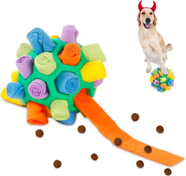 Jetisva Snuffle Ball for Dogs Foraging,Interactive Dog Toys,Dog Enrichment Toy,Soft Dog Treat Ball Dispenser,Dog Puzzle Toy,Dog Brain Stimulating Toys for Small Pet Puppy Intellectual Training