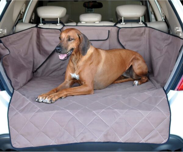 K&H PET PRODUCTS Quilted Cargo Cover Tan Standard/Mid-Size Vehicle 54 Inches