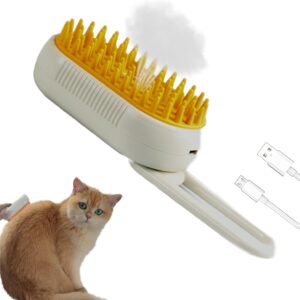 MOUOGO Cat Steam Brush, PetSteam Brush for Cats and Dogs, Pet Hair Removal and Grooming Tool with 3 in 1 Function, Pet Supplies for Small Medium Large Dogs and Cats