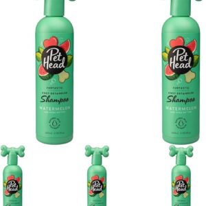 PET HEAD Dog Shampoo 300ml, Furtastic, Watermelon Scent, Knot Detangler, Best Dog Shampoo for Smelly Dogs, Care for Long, Tangly Curls & Coats, Professional Grooming, Vegan, Gentle Formula for Puppies