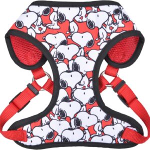 Peanuts Charlie Brown Snoopy Red Dog Harness, Size Small | Small White Dog Harnesses with Red Features, Dog Harness for Small Dogs | No Pull Dog Harness, Dog Apparel & Accessories for All Dogs