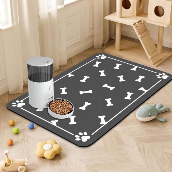 Pet Feeding Mat,Absorbent Quick Dry Dog Mat for Food and Water Bowl,No Stains Easy Clean Dog Water Dispenser Mat,Dog Accessories,pet Supplies Mat,Dog Water Bowl Mat for Messy Drinkers(11.8x19.7inch)