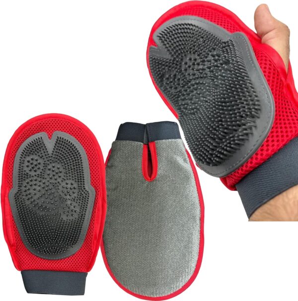 Pet Gentle Grooming Massage Glove Brush, Gentle Deshedding Glove Great For Dogs & Cats