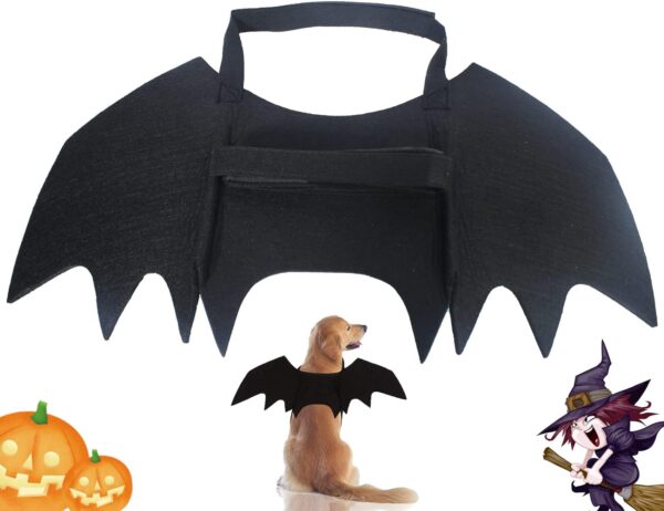 Pet Halloween Costume Cat Dog Bat Wings, Dress Up Funny Cool Apparel for Cosplay Party, Halloween Party Decoration, Holiday Decorations Clothing, Dog Cat Dress Up Accessories