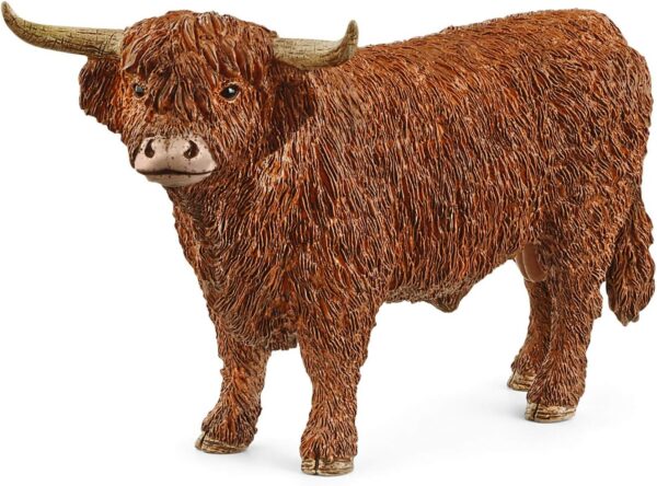 SCHLEICH 13919 Highland Bull Farm World Toy Figurine for children aged 3-8 Years