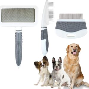 Smart Choice Pet Grooming 3-Piece Set, Black/White & Grey/White, 0.25 kg