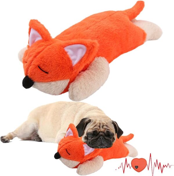 Speedy Panther Heartbeat Toy for Puppy, Fox Puppy Toy with Heartbeat, Dog Training Toy for Separation Anxiety Relief, Behavioral Aid for Pets