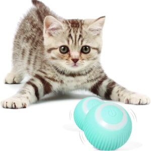 Speedy Panther Quiet Smart Cat Ball Toy Interactive Cat Toys for Indoor Cats Adult Automatic 360° Rotating Kitten Toys with LED Stimulate Hunting Instinct - USB Rechargeable