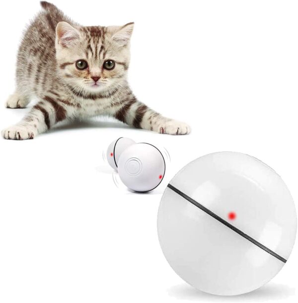 Speedy Panther Smart Cat Ball Toy Interactive Cat Toys for Indoor Cats Adult Automatic 360° Rotating Kitten Toys with LED Light Stimulate Hunting Instinct - USB Rechargeable