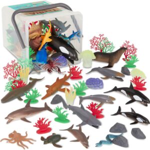 Terra by Battat Marine World – Assorted Fish and Sea Creature Miniature Animal Toys for Kids 3+ (60pc)