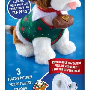 The Elf on the Shelf Christmas Sweater Clothes Set for your Elf Pets - Accessories include Reversible Red/Green Sweater and 3 Fun Velcro Patches