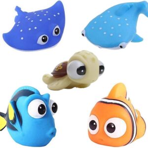 Toddler Baby Bath Toys For for 6-12-18 Months Boys Girls, Sea Animals Bath Time Toys, Finding Dory Spray Bathtub Toy, Baby Sensory Montessori Toy Water Squirt Toy, Infant Learning Educational Toy