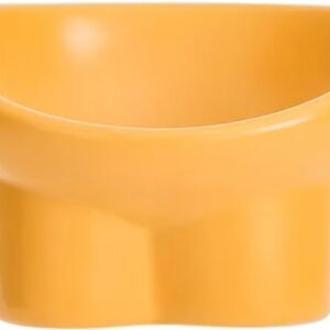 YAOYEENPR Eco-Ceramic Cat Bowl - Mess-Free Feeding Solution for Cats & Dogs!(yellow)